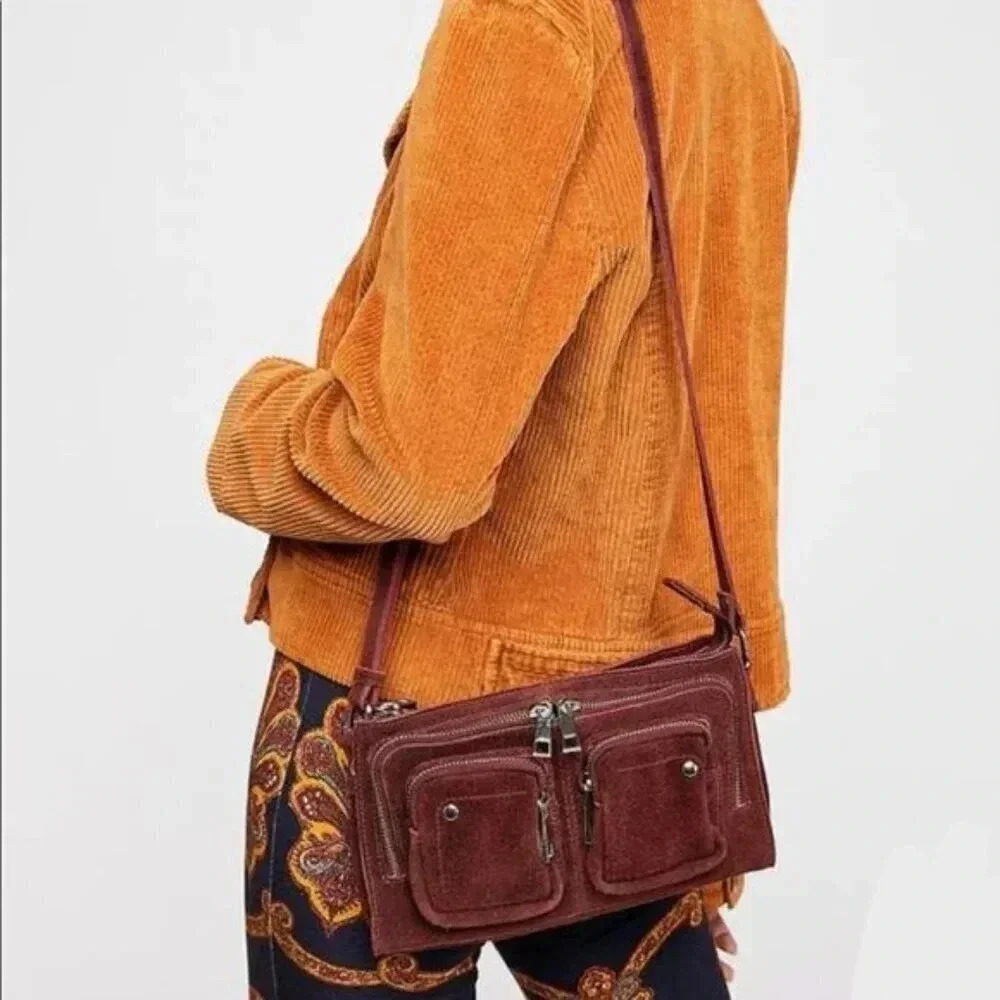 Núnoo |  Stine Rust Suede Crossbody Bag